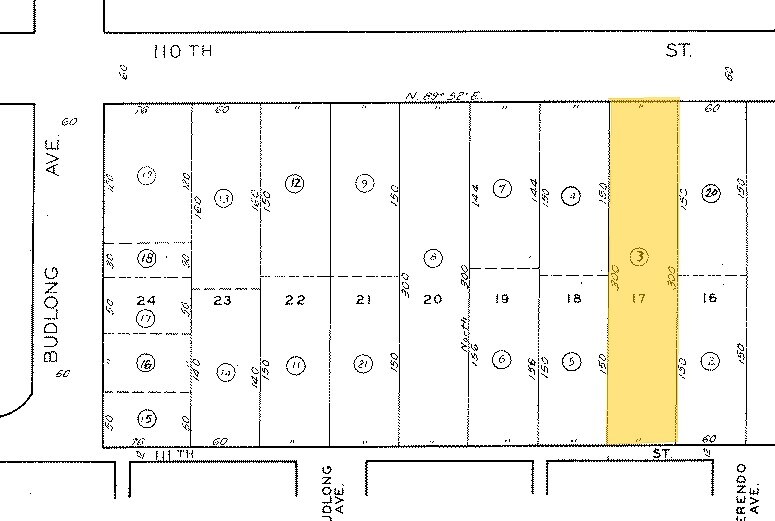 1108 W 110th St, Los Angeles, CA for sale Plat Map- Image 1 of 1