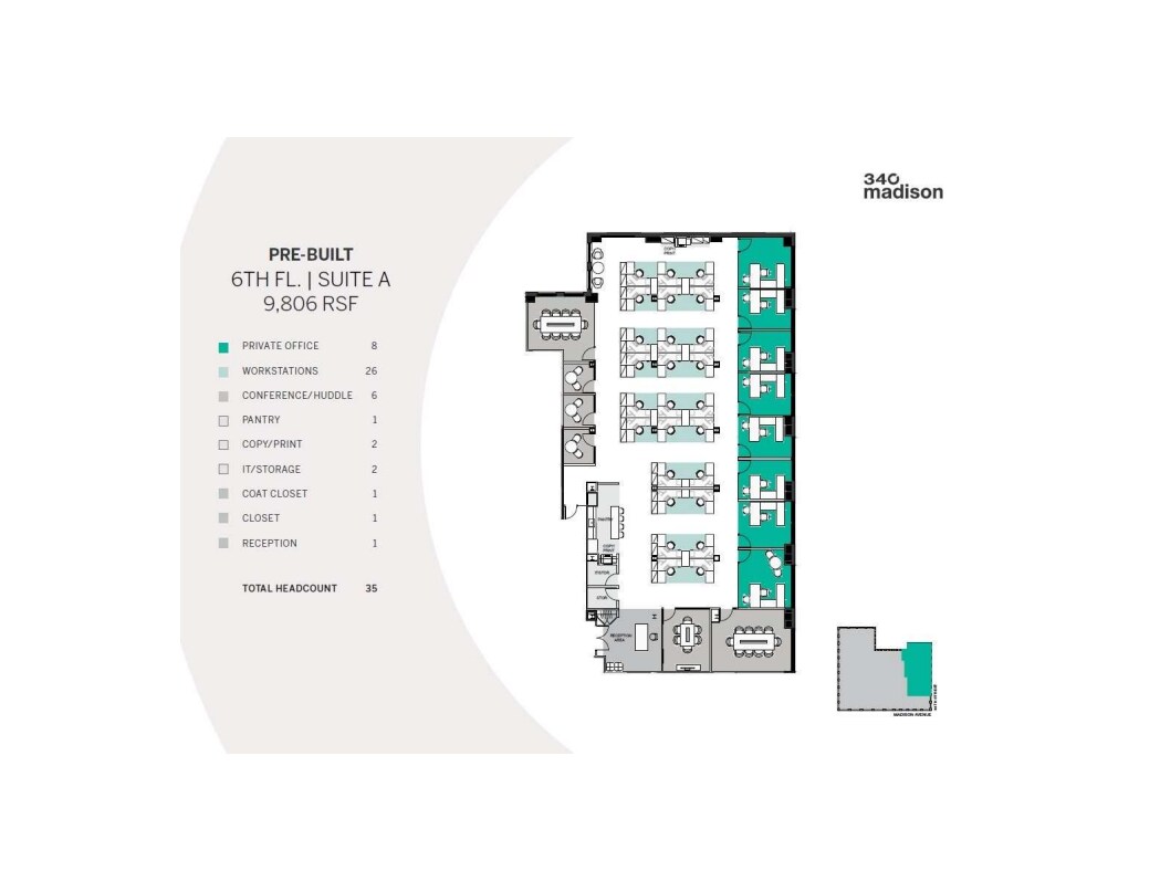 340 Madison Ave, New York, NY for lease Floor Plan- Image 1 of 7