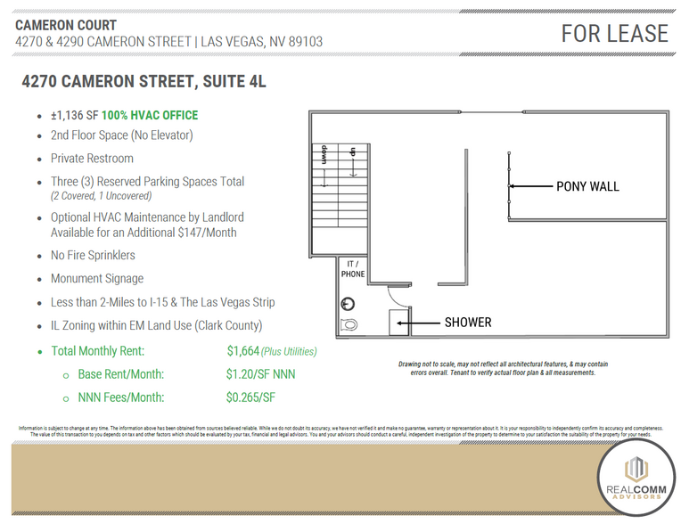 4290 Cameron St, Las Vegas, NV for lease - Floor Plan - Image 3 of 6