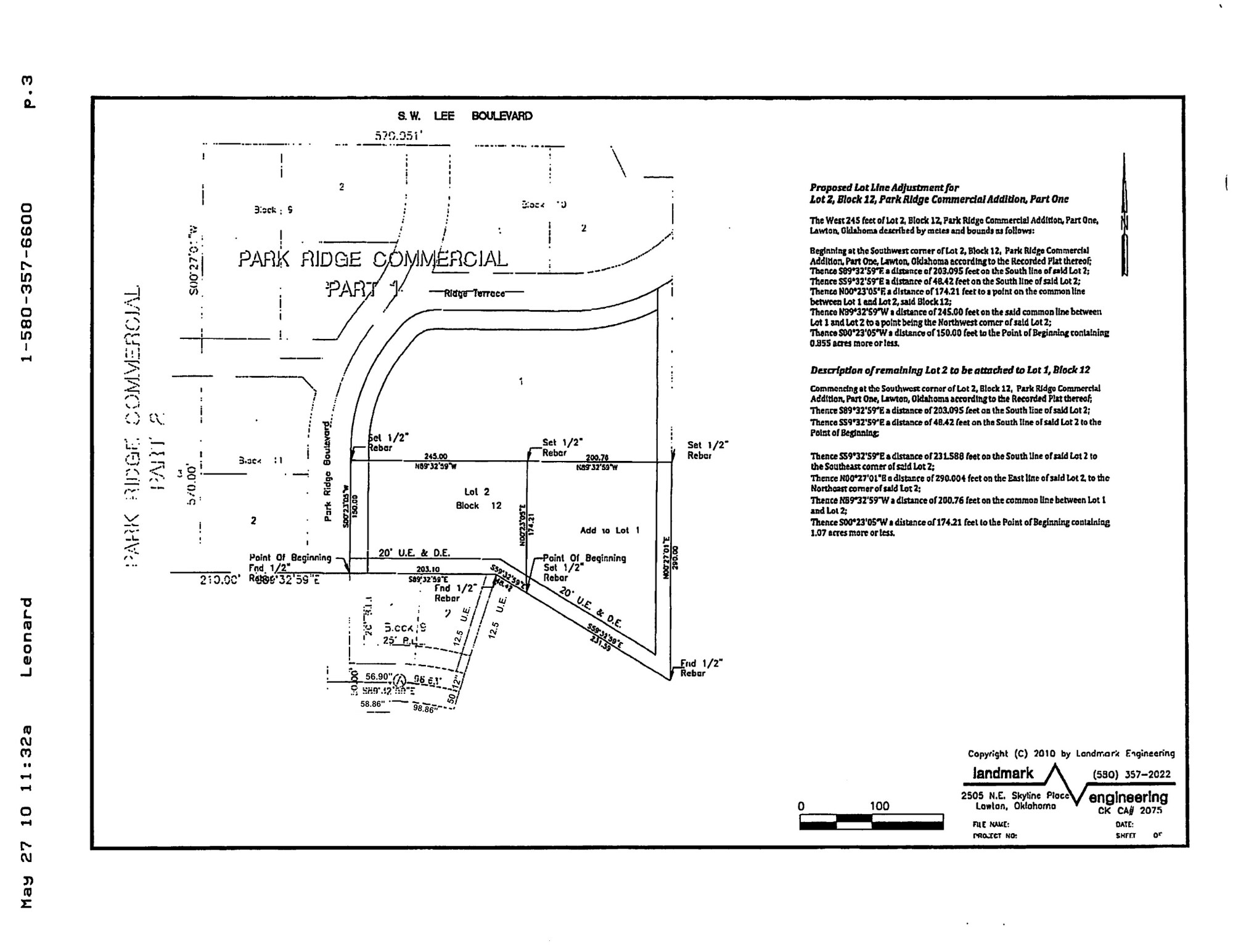 Park Ridge Blvd & Ridge Ter, Lawton, OK for sale Site Plan- Image 1 of 2
