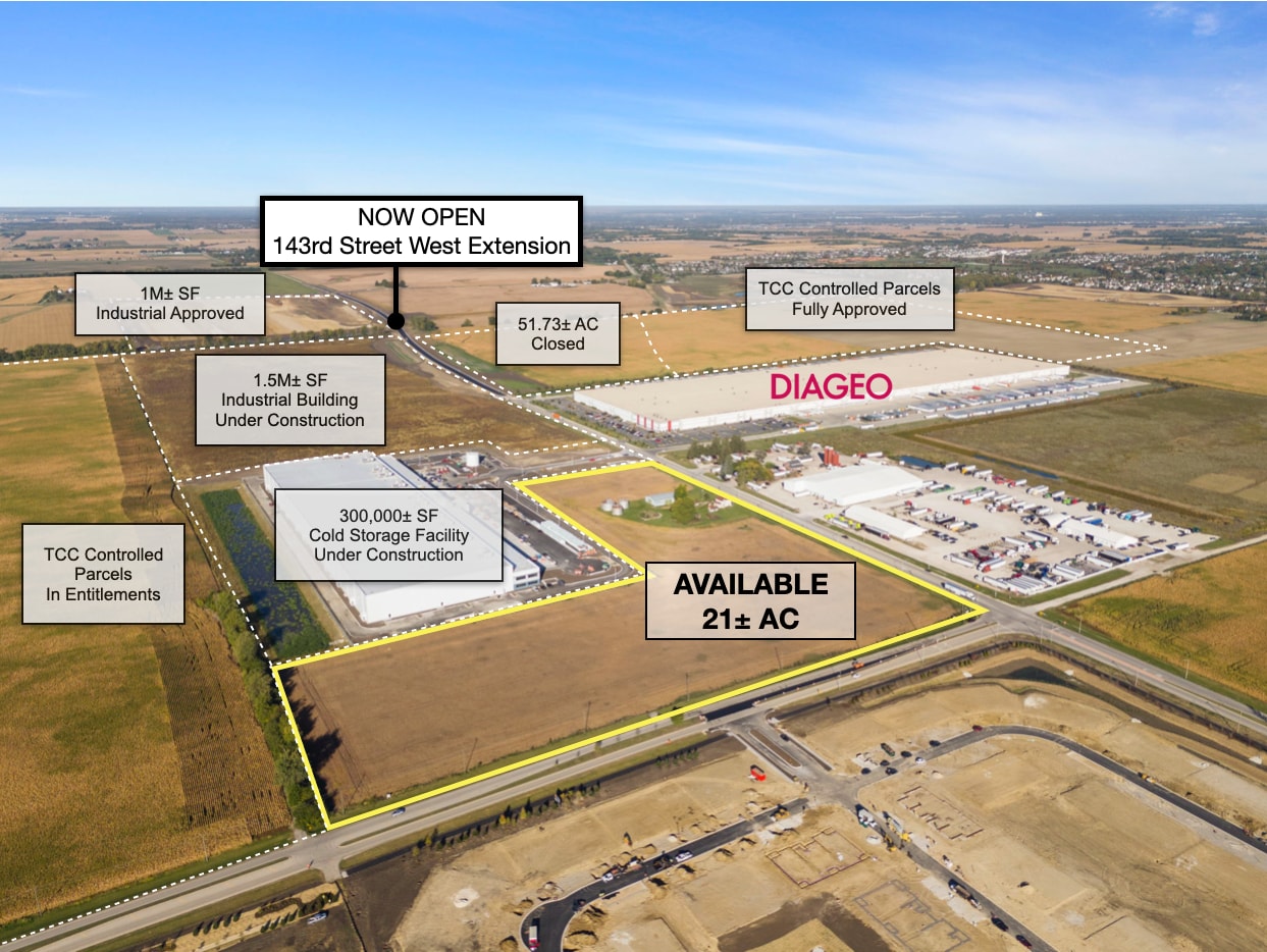 143 & S Steiner Rd, Plainfield, IL for sale Aerial- Image 1 of 6