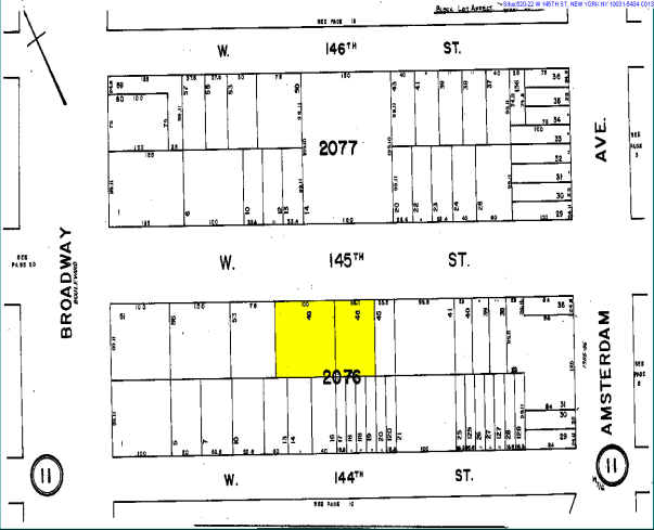 520-528 W 145th St, New York, NY for sale - Plat Map - Image 2 of 20