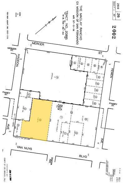 13545-13557 Van Nuys Blvd, Pacoima, CA for lease - Plat Map - Image 2 of 12