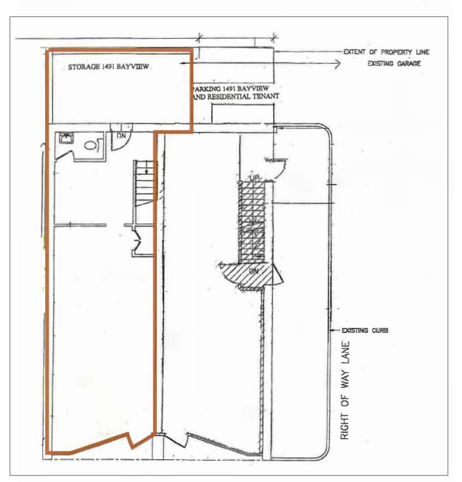 1489-1491 Bayview Ave, Toronto, ON for lease Floor Plan- Image 1 of 1
