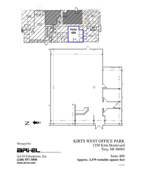 1282 Kirts Blvd, Troy, MI for lease - Site Plan - Image 1 of 10