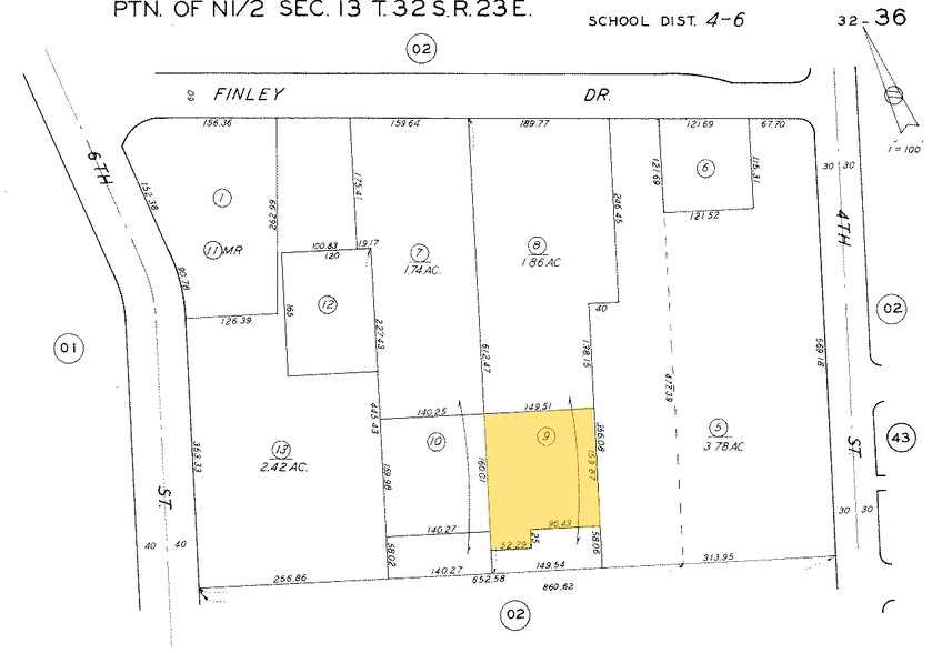 415-417 Finley Dr, Taft, CA for lease - Plat Map - Image 2 of 8