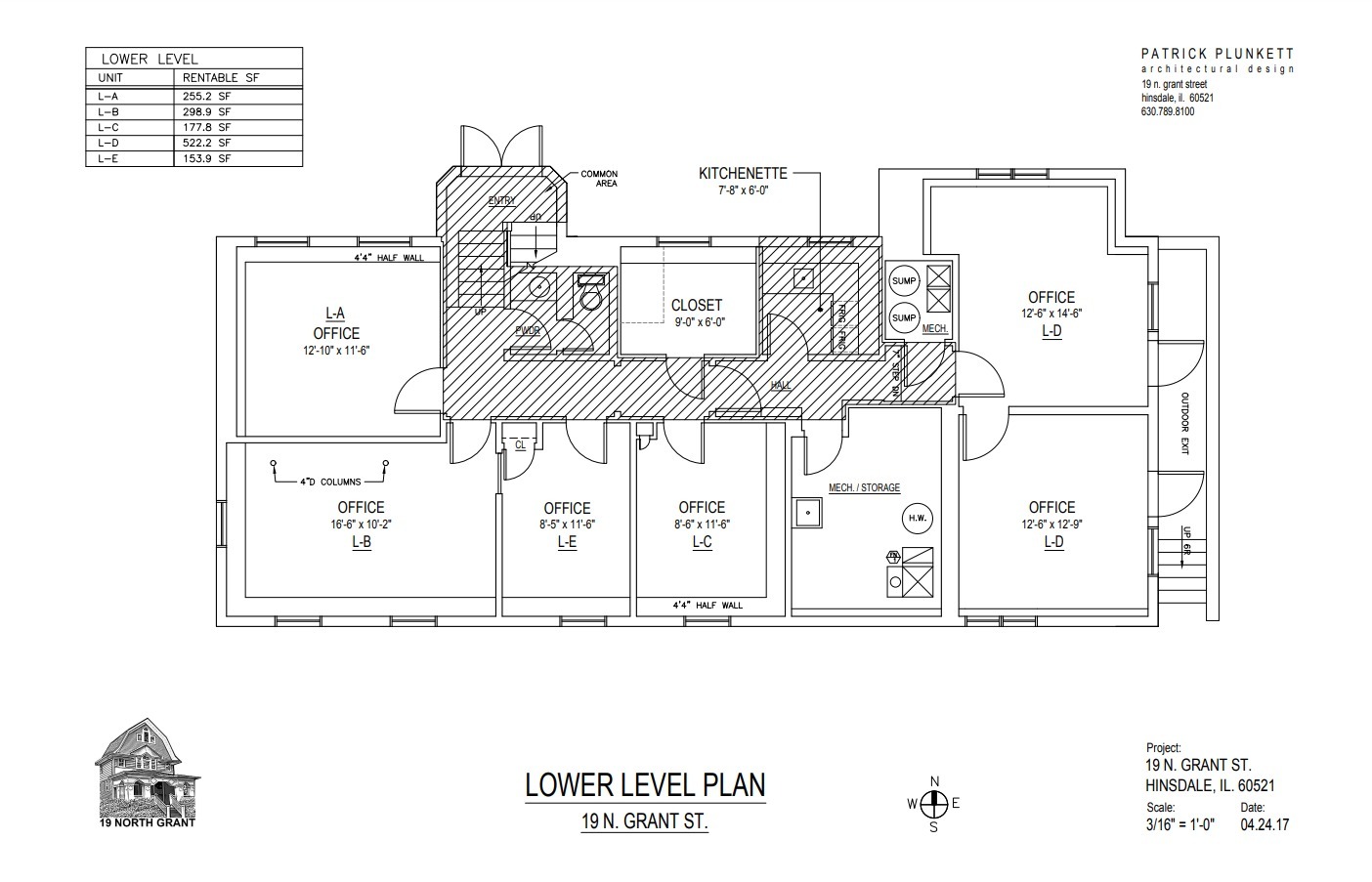 19 N Grant St, Hinsdale, IL for lease Floor Plan- Image 1 of 1