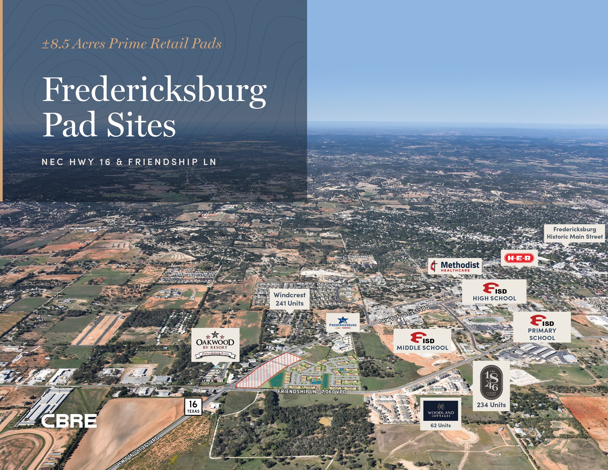 NEC Highway 16 & Friendship Lane, Fredericksburg, TX for sale Building Photo- Image 1 of 1