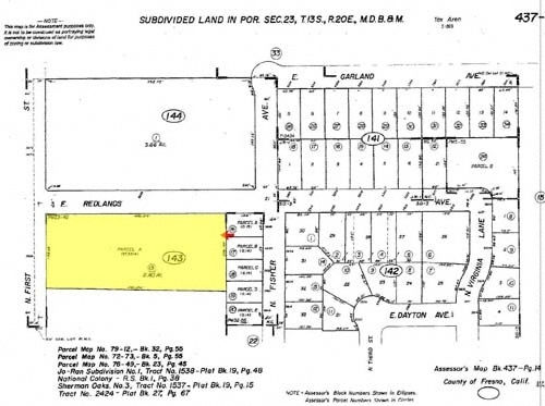 3636 N 1st St, Fresno, CA for lease - Plat Map - Image 3 of 3