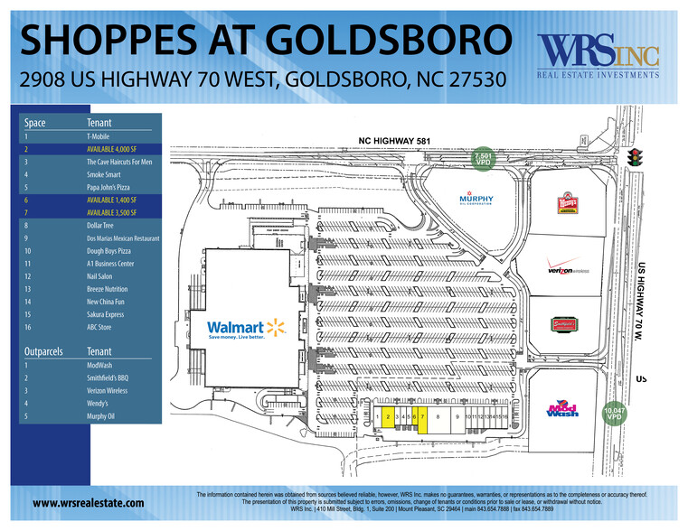 2910 W Us-70 Hwy, Goldsboro, NC for lease - Building Photo - Image 1 of 6