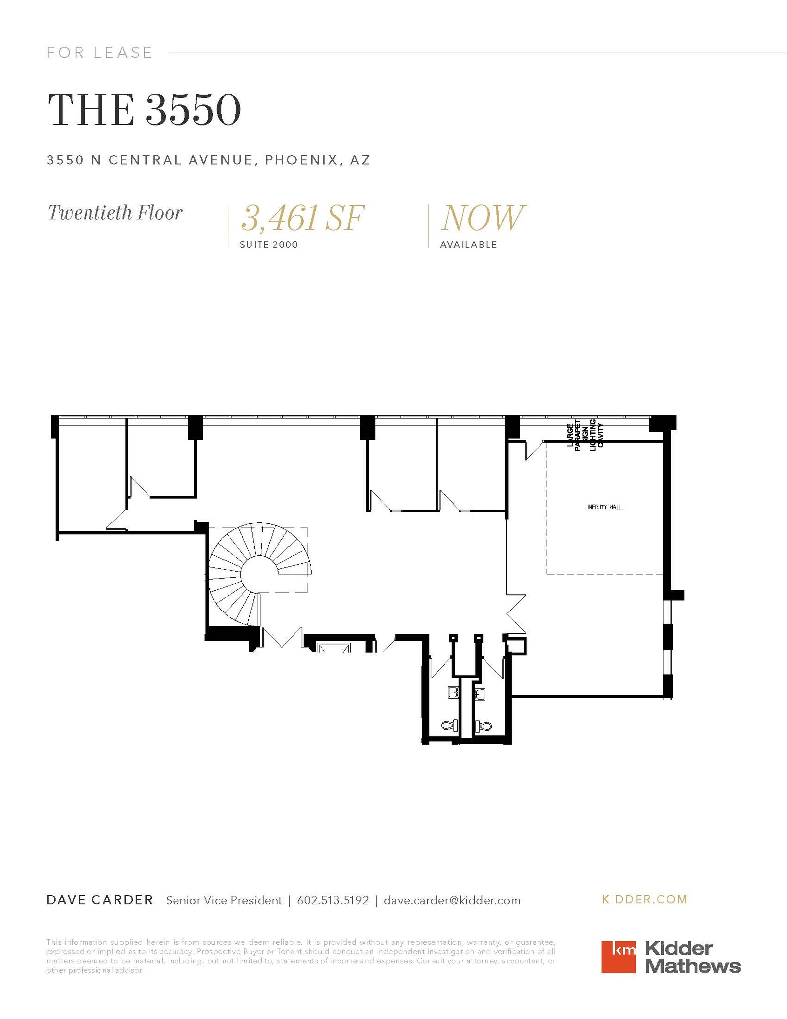 3550 N Central Ave, Phoenix, AZ for lease Floor Plan- Image 1 of 1