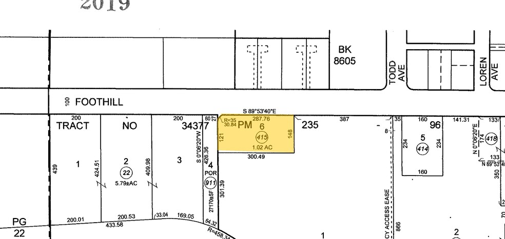 1250 W Foothill Blvd, Azusa, CA for lease - Plat Map - Image 3 of 3