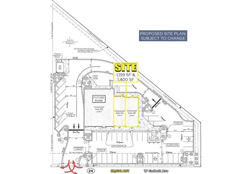 1017 W Corbett Ave, Swansboro, NC for lease - Site Plan - Image 2 of 4