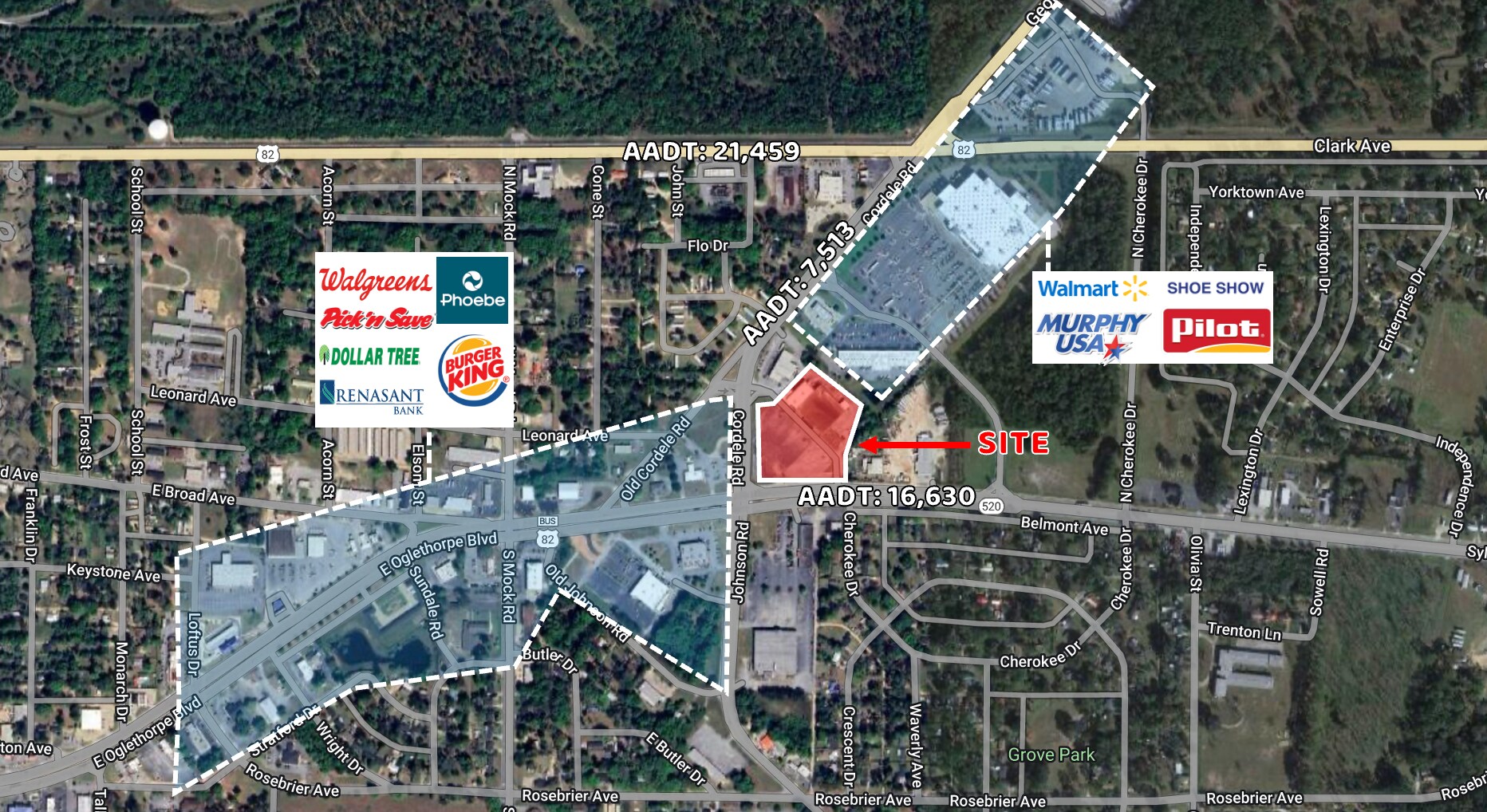 2425 Sylvester Rd, Albany, GA for sale Aerial- Image 1 of 1