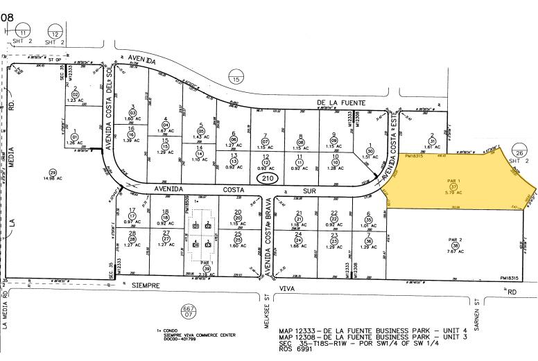 2323 Avenida Costa Este, San Diego, CA for lease - Plat Map - Image 3 of 10