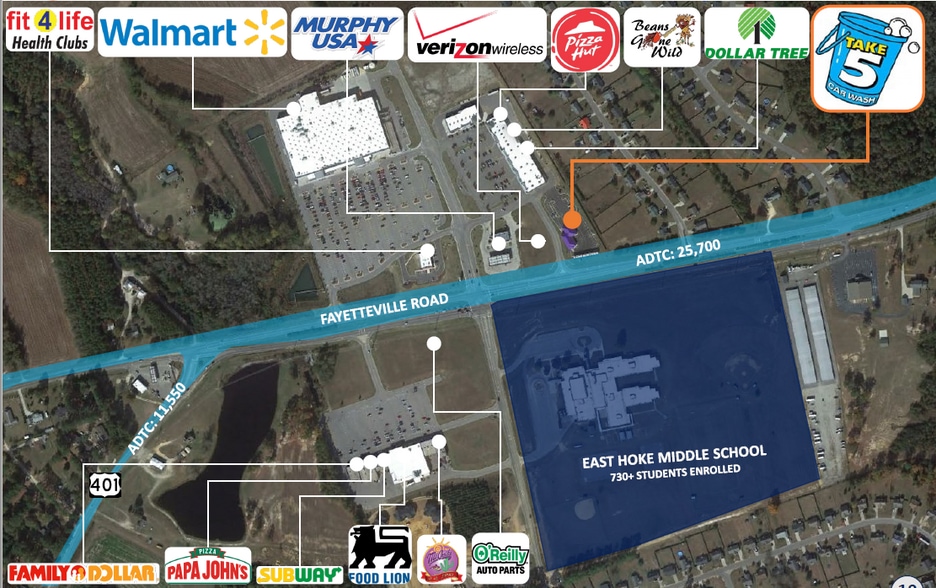 4735 Fayetteville Rd, Raeford, NC 28376 Take 5 Car Wash