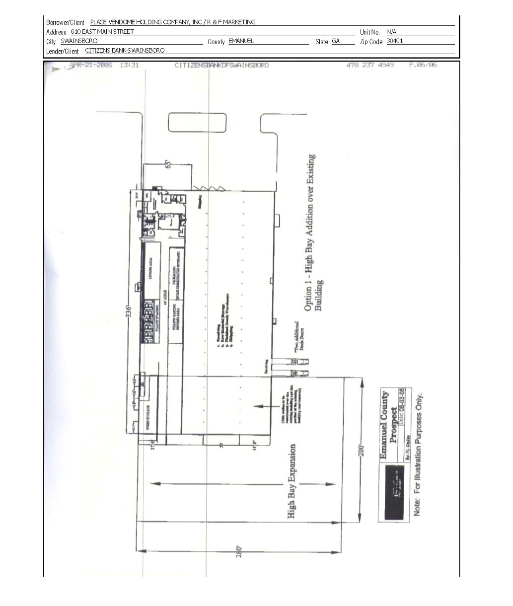 610 E Main St, Swainsboro, GA 30401 60,480 SF Swainsboro Warehouse