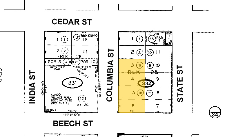 444 W Beech St, San Diego, CA for lease - Plat Map - Image 2 of 12