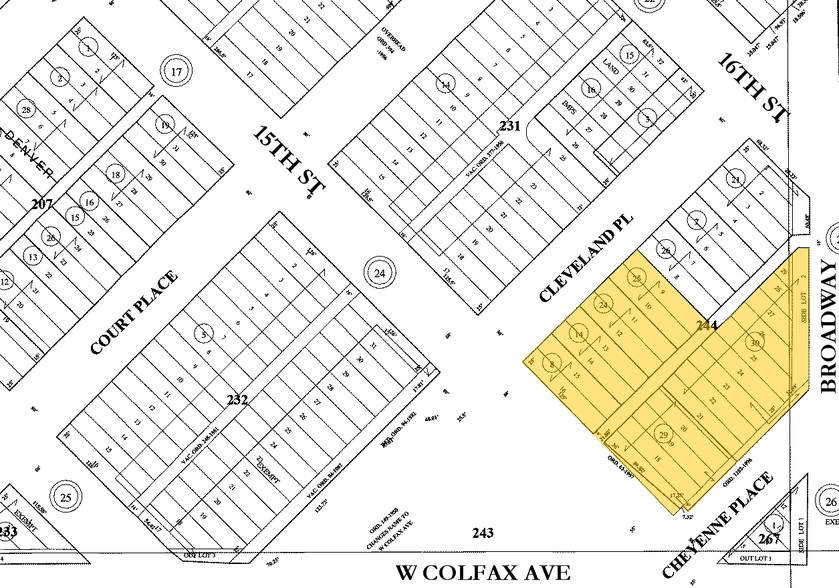 101 W Colfax Ave, Denver, CO for lease - Plat Map - Image 2 of 7