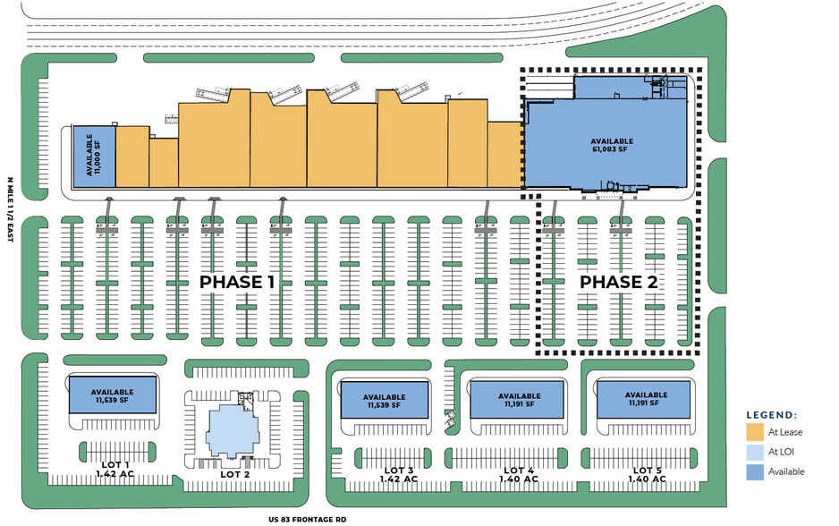 EXPY 83 & MILE 1 1/2 EAST, Mercedes, TX for lease - Site Plan - Image 2 of 2