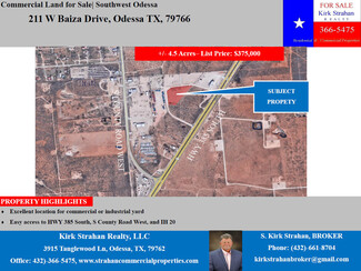 More details for 211 Baiza Dr, Odessa, TX - Land for Sale