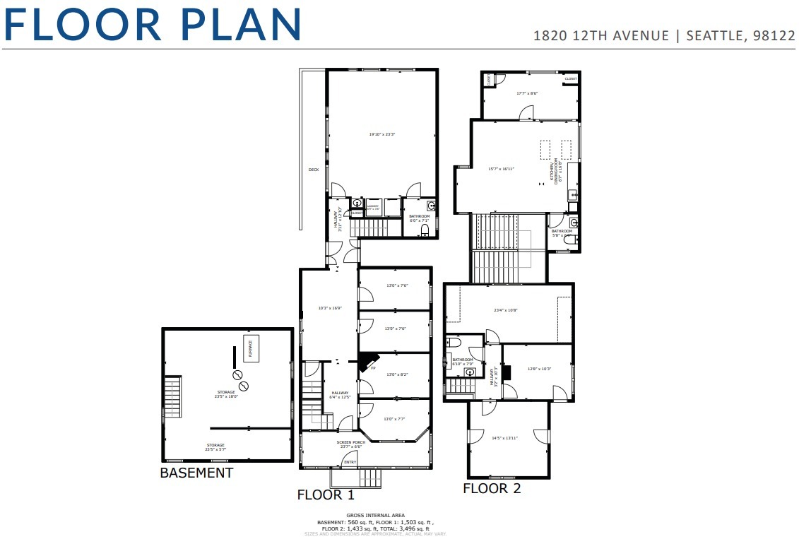 1820 12th Ave, Seattle, WA for lease Floor Plan- Image 1 of 24