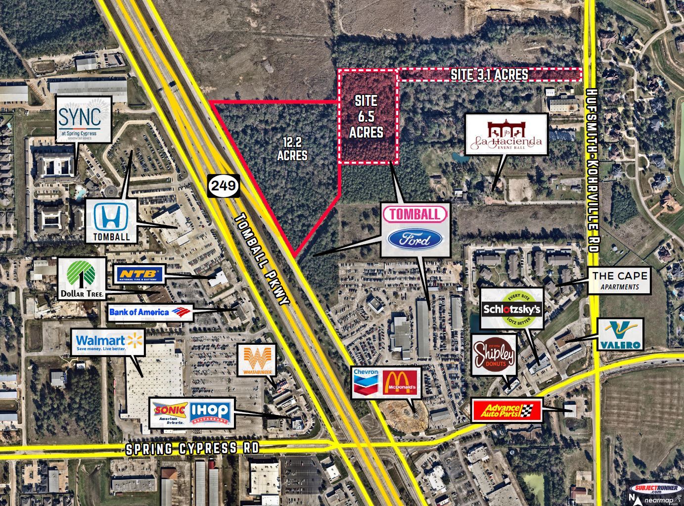 Hufsmith Kohrville Rd Rd, Tomball, TX for sale Aerial- Image 1 of 1