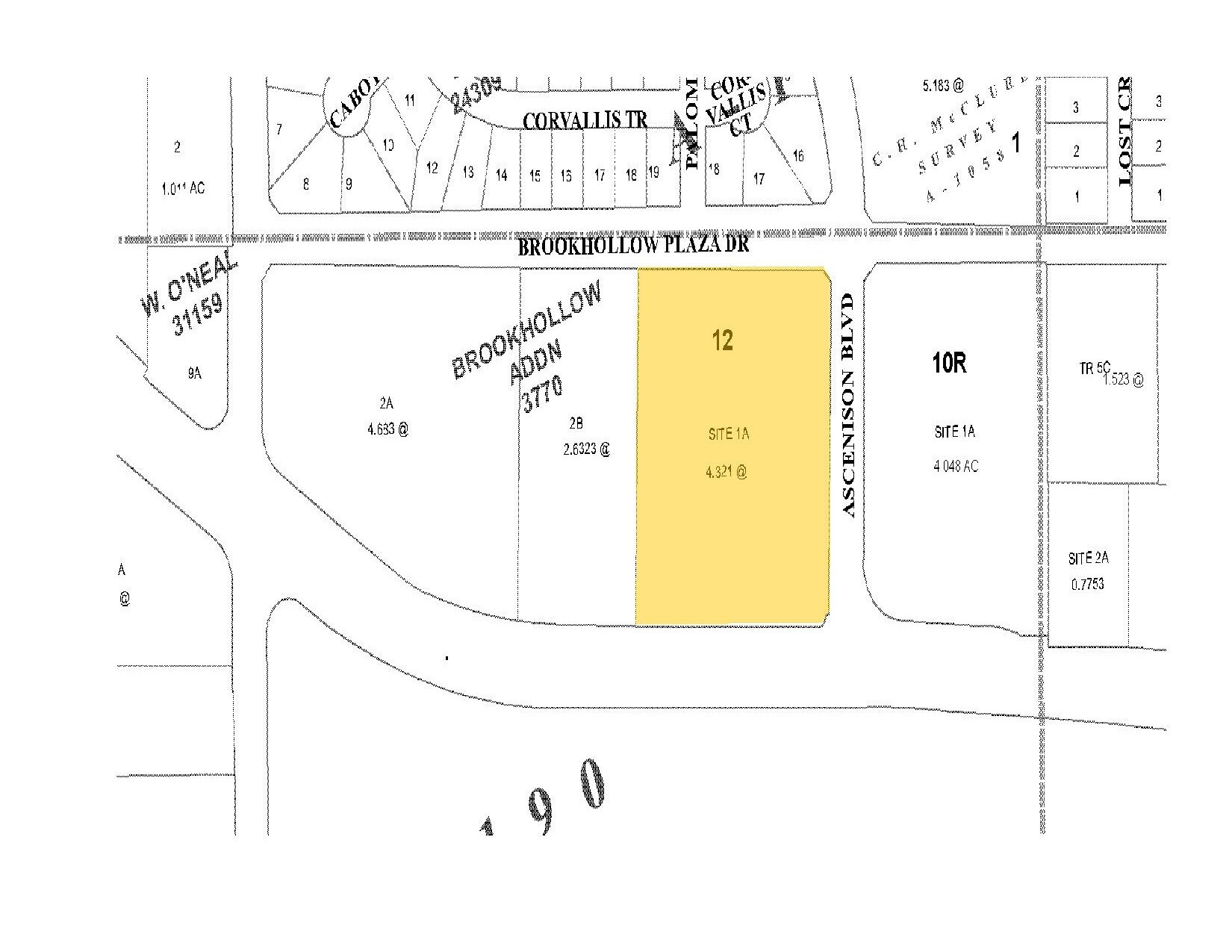 1715 E Lamar Blvd, Arlington, TX for sale Plat Map- Image 1 of 1