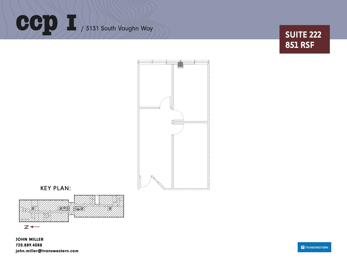 3131 S Vaughn Way, Aurora, CO for lease Floor Plan- Image 1 of 2