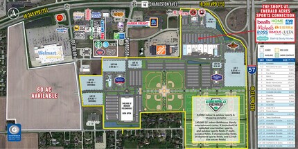 0 I-57 & Charleston Ave, Mattoon, IL - AERIAL  map view - Image1