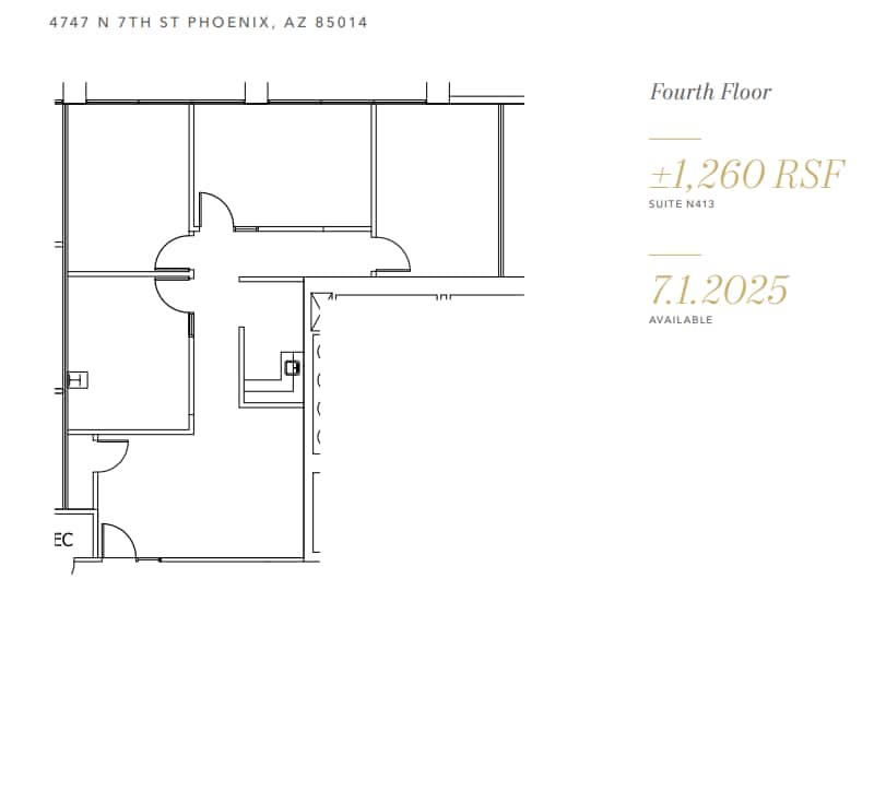 4745 N 7th St, Phoenix, AZ for lease Floor Plan- Image 1 of 1