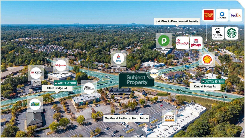 11110 State Bridge Rd, Johns Creek, GA for sale - Aerial - Image 2 of 3