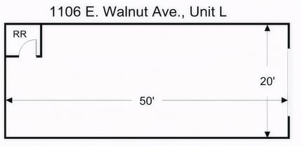 1106 E Walnut St, Santa Ana, CA for lease Floor Plan- Image 2 of 3