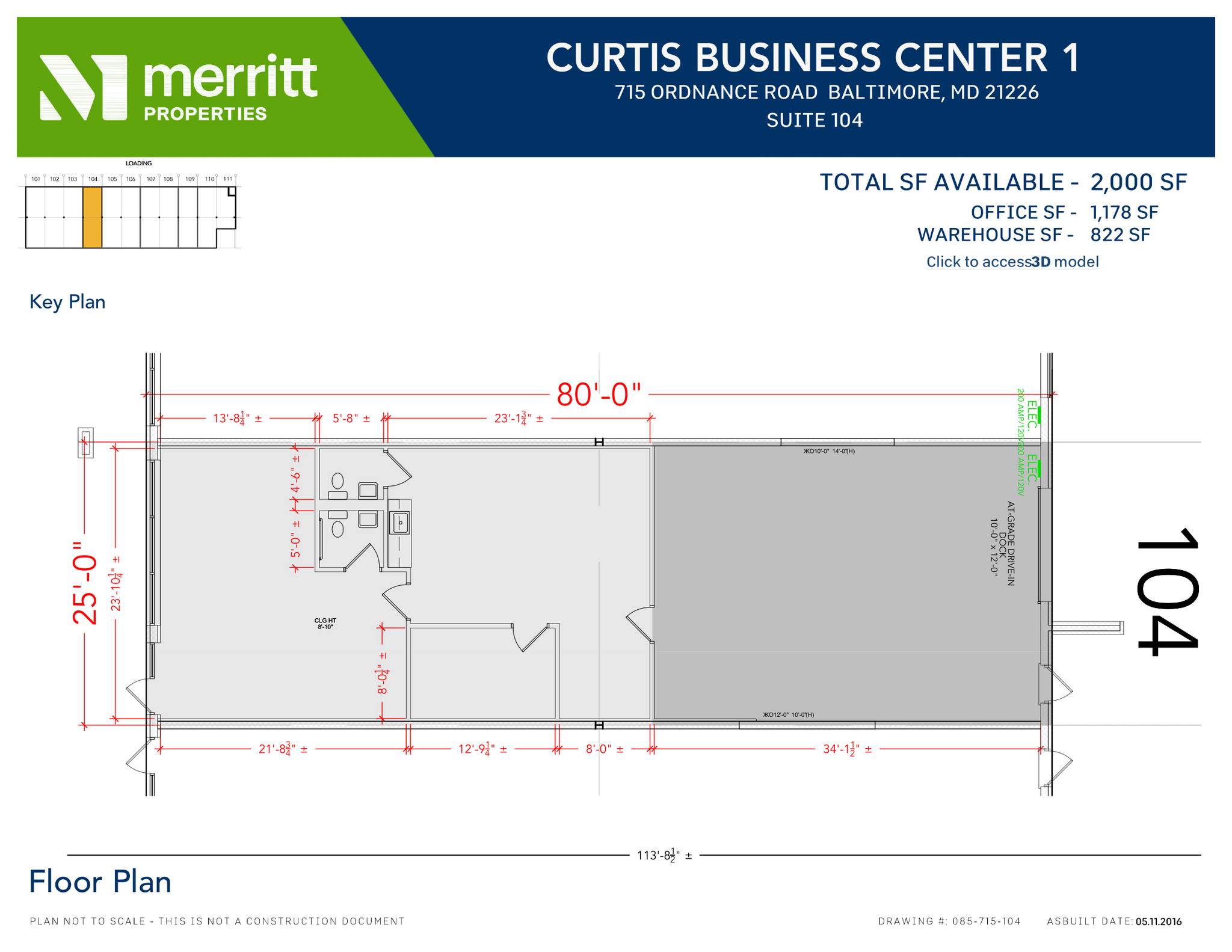 713 E Ordnance Rd, Baltimore, MD for lease Floor Plan- Image 1 of 1