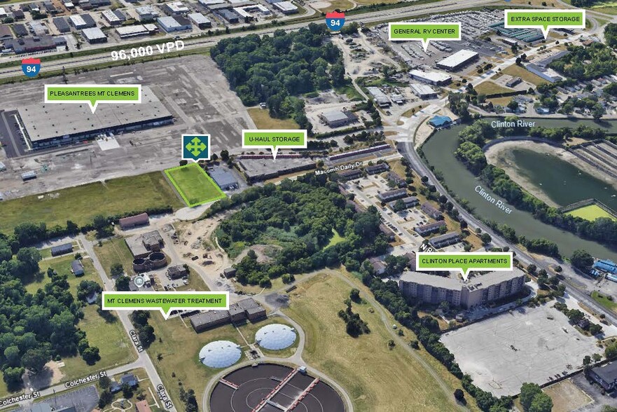 100 Macomb Daily Dr, Mount Clemens, MI for sale - Aerial - Image 1 of 4