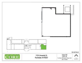 1135 W University Dr, Rochester Hills, MI for lease Floor Plan- Image 1 of 1