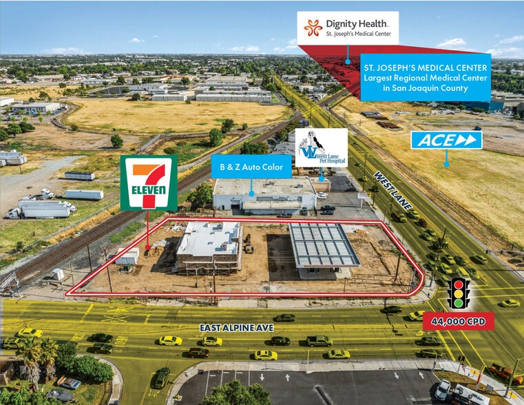 3230 West Ln, Stockton, CA for sale - Aerial - Image 3 of 10