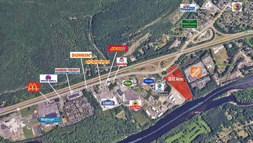 111 Reuben Bell Dr, Matamoras, PA for sale - Aerial - Image 2 of 2