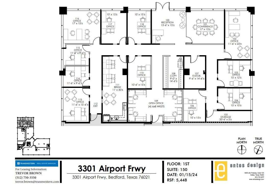 3301 Airport Fwy, Bedford, TX for lease Floor Plan- Image 1 of 2