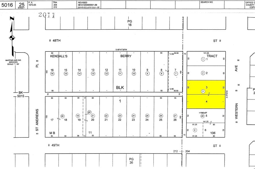 4813-4819 S Western Ave, Los Angeles, CA for sale - Plat Map - Image 2 of 2