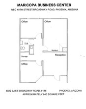 4014 E Broadway Rd, Phoenix, AZ for lease Floor Plan- Image 1 of 1