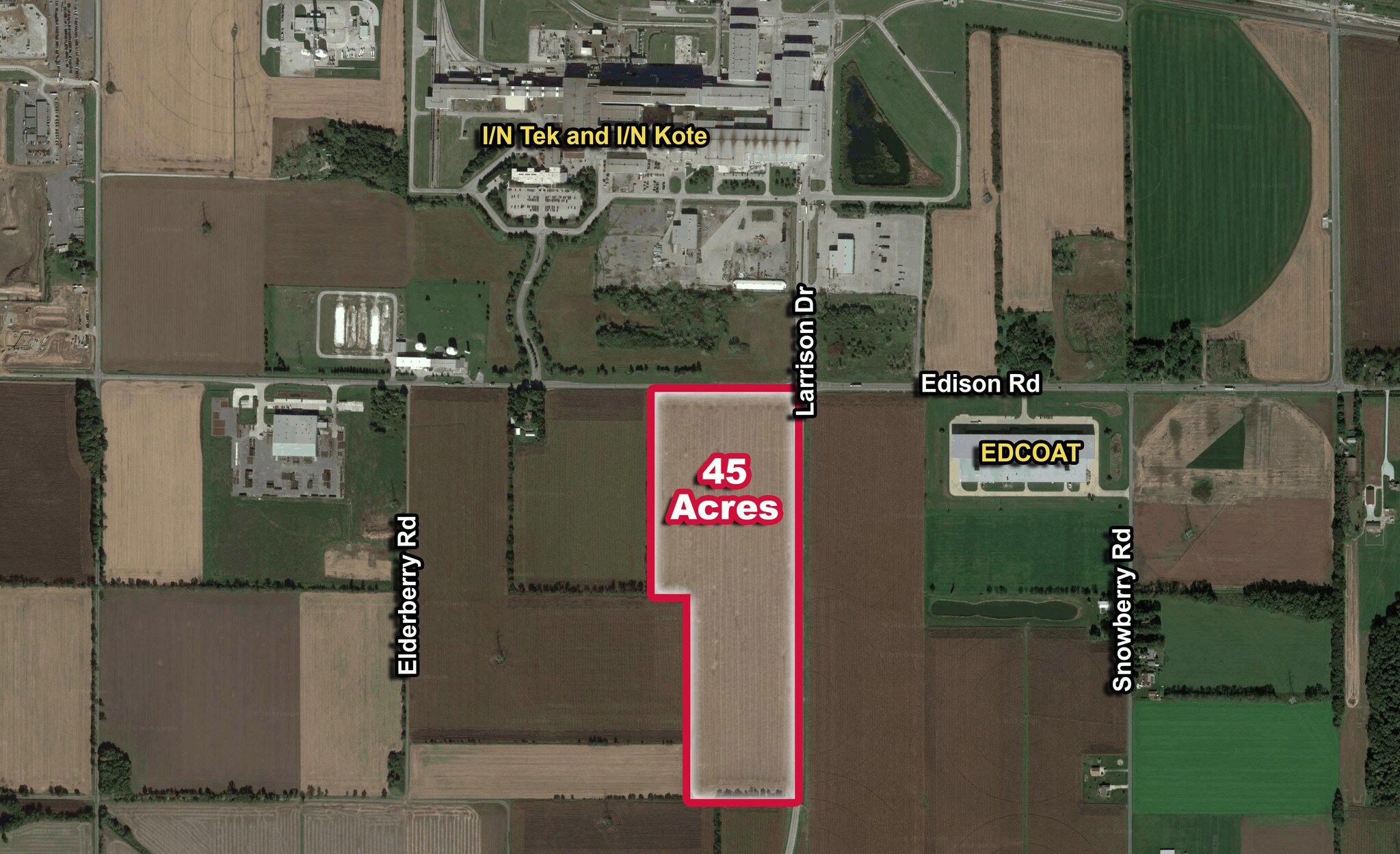 Sw Corner Of Larrison Drive And Edison Road, New Carlisle, IN for sale Aerial- Image 1 of 1