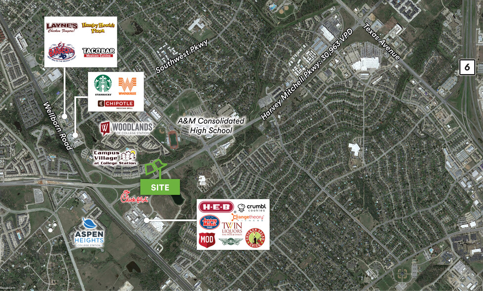 1711 Harvey Mitchell Pky, College Station, TX 77840 - Pad Sites near Campus  Village Apartments | LoopNet