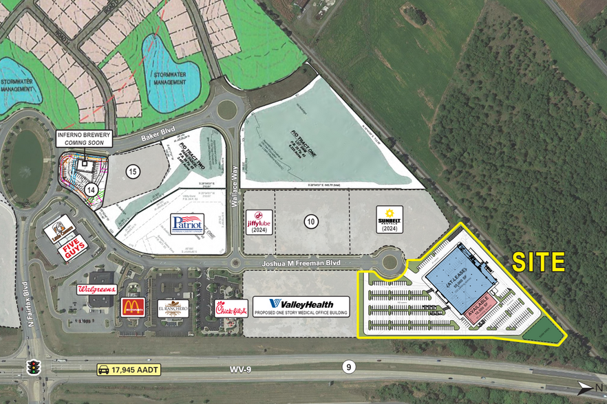 Joshua M. Freeman Blvd, Ranson, WV for lease - Aerial - Image 2 of 3