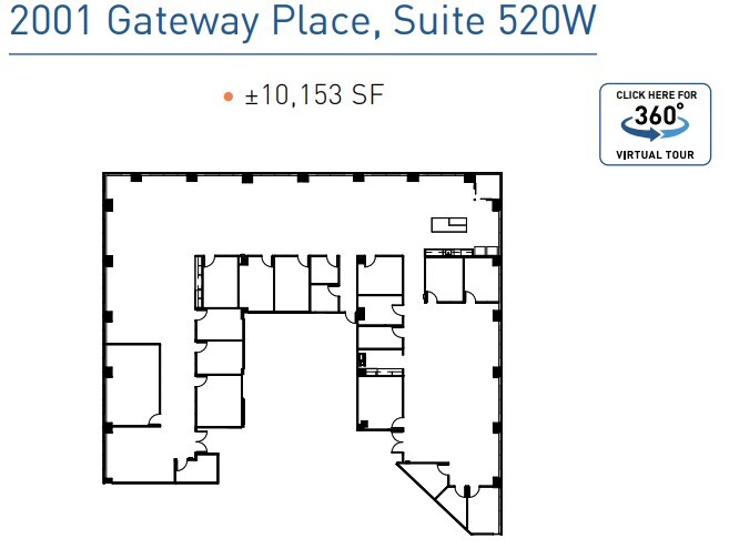 2001 Gateway Pl, San Jose, CA for lease Floor Plan- Image 1 of 1