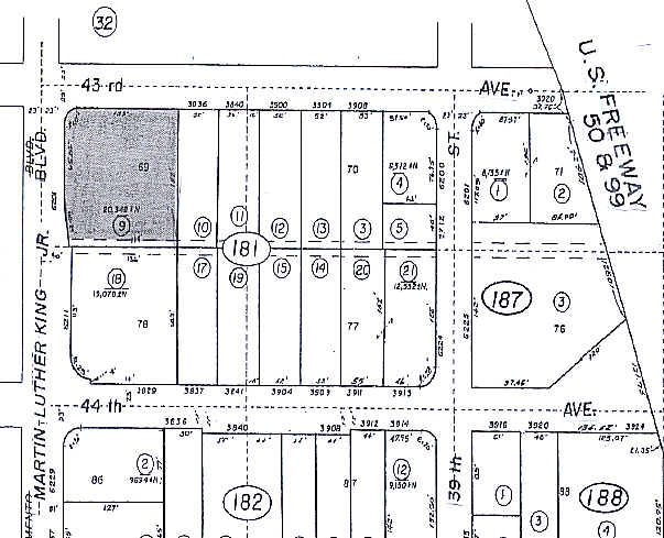 6201 Martin Luther King Jr Blvd, Sacramento, CA for sale - Plat Map - Image 2 of 4