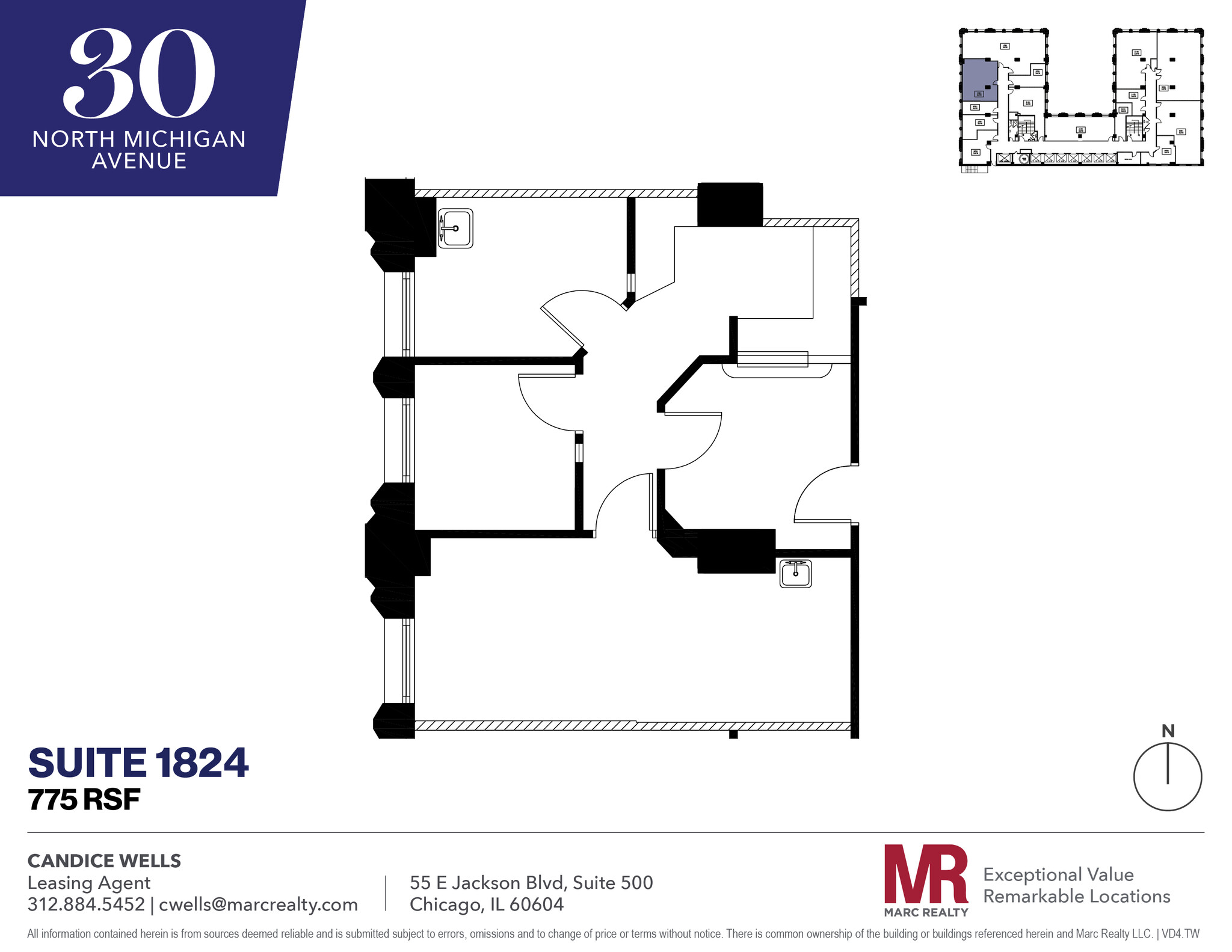 30 N Michigan Ave, Chicago, IL for lease Floor Plan- Image 1 of 7