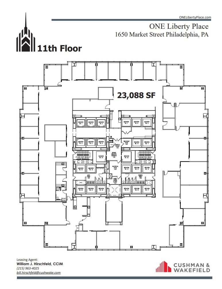 1650 Market St, Philadelphia, PA for lease Floor Plan- Image 1 of 1