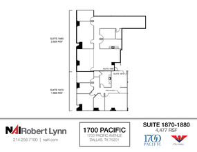 1700 Pacific Ave, Dallas, TX for lease Floor Plan- Image 2 of 2