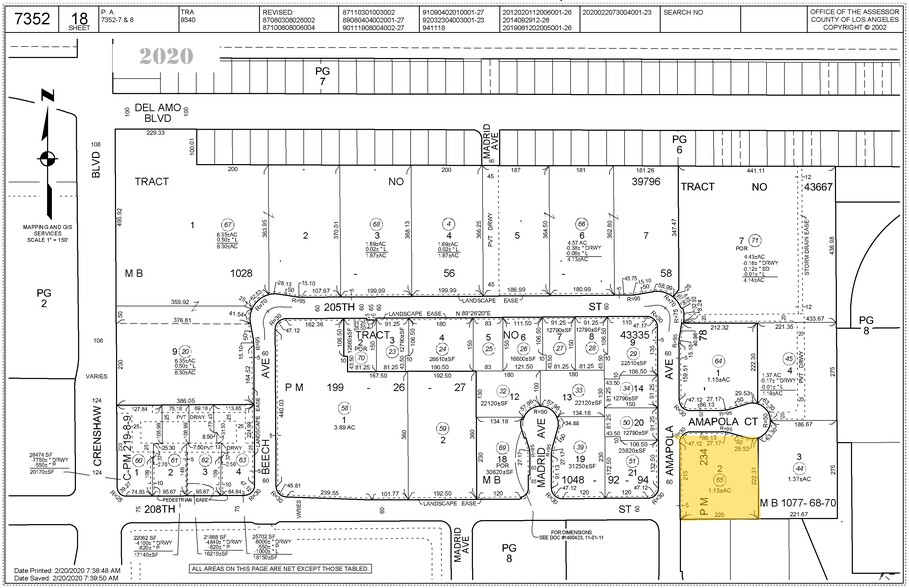 438 Amapola Ave, Torrance, CA for lease - Plat Map - Image 2 of 4